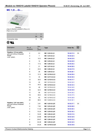 PHOENIX CONTACT Module no:1844210 LabelId:1844210 Operator:Phoenix - cover page
