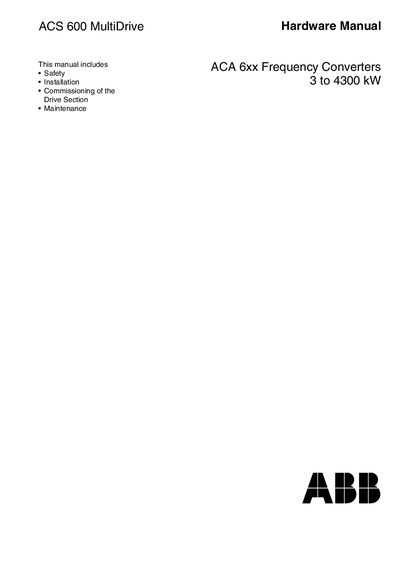 ABB ACS 600 MultiDrive General Manual - cover page