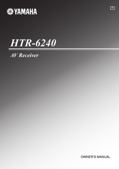 Yamaha HTR-6240 AV Receiver Owner's Manual - cover page