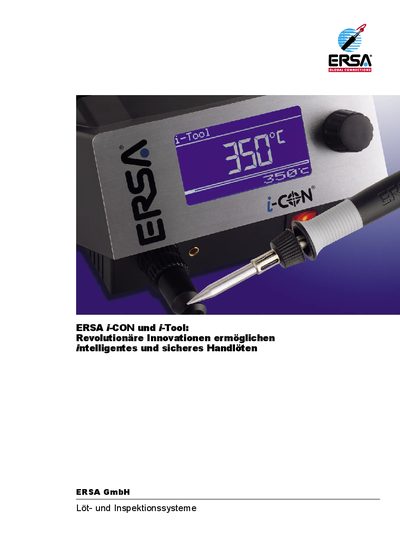 ERSA i-CON & i-Tool Product Leaflet - cover page