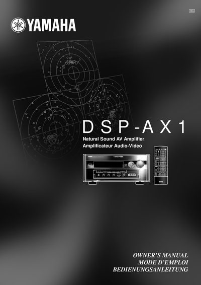 Yamaha DSP-AX1 AV Amplifier Owner's Manual