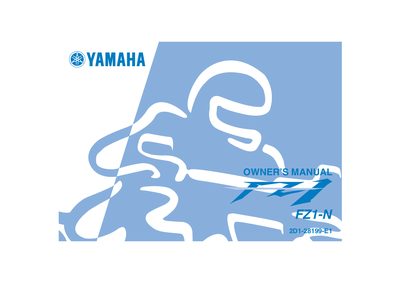 Yamaha FZ1-N Motorcycle Owner's Manual - cover page