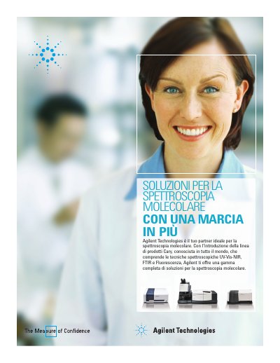Agilent Molecular Spectroscopy Portfolio Brochure - cover page