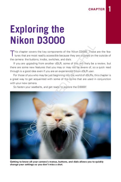 Nikon D3000 Digital Field Guide User Manual - cover page
