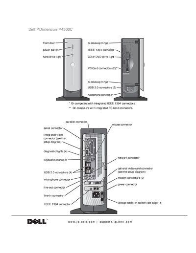 Dell Dimension 4500C User Manual - cover page