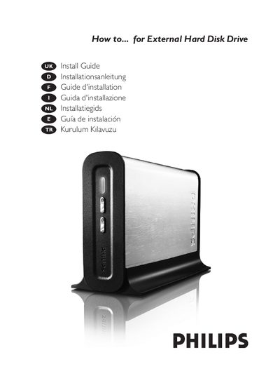 Philips External Hard Disk User Manual - cover page