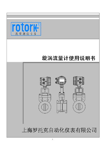 FLW Vortex Flow Meter User Manual - cover page