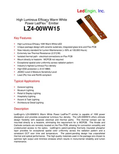 LEDENGIN LZ4-00WW15 Manual - cover page
