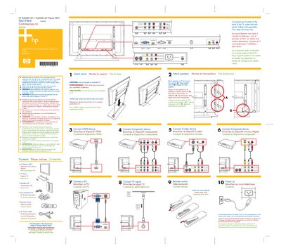 HP PL5060N / PL4260N Plasma HDTV Quick Start Guide - cover page