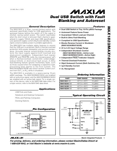 MAXIM MAX1823/MAX1823A/MAX1823B/MAX1823H handbook
