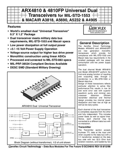 AEROFLEX ARX4810 4810FP Universal Dual handbook - cover page