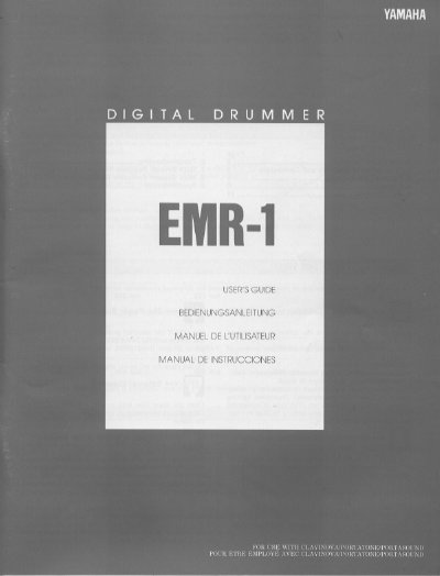 Yamaha EMR-1 Digital Drummer User's Guide - cover page