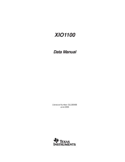 Texas Instruments XIO1100 PCI Express PHY Datasheet