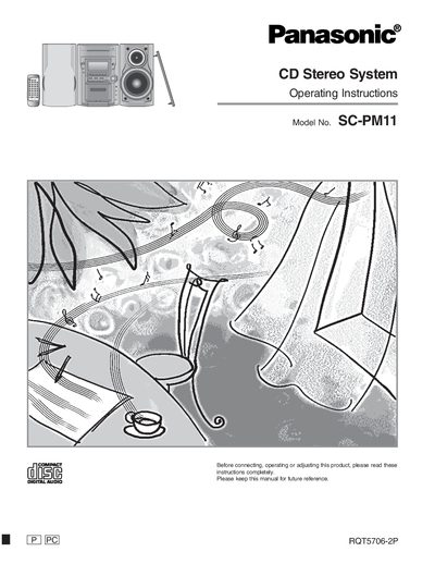 Panasonic SC-PM11 CD Stereo System Operating Instructions