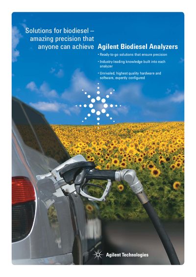 Agilent Biodiesel Analyzers Product Brochure - cover page