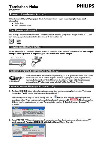 Philips DVDR9000H DVD Recorder User Manual - cover page
