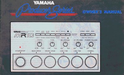 Yamaha MR10 Drum Machine User Manual - cover page