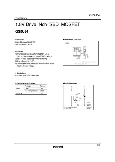 ROHM QS5U34 Datasheet - cover page
