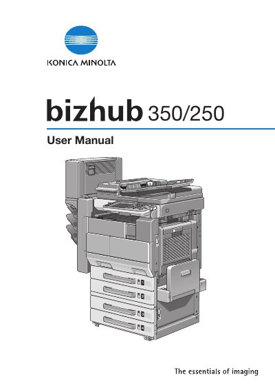 Konica Minolta bizhub 250/350 User Manual - cover page