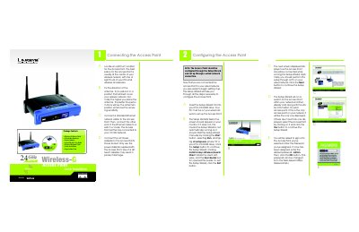 Linksys WAP54G Wireless Access Point Quick Installation Guide
