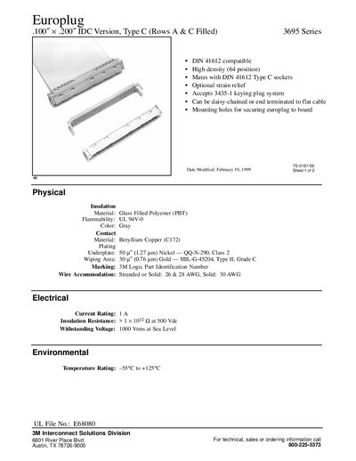 3M 3695 Series Datasheet - cover page