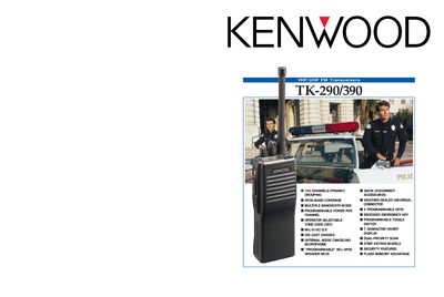 Kenwood TK-290/390 VHF/UHF FM Transceiver User Manual - cover page