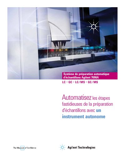 Agilent 7696A Sample Prep Workbench Brochure - cover page