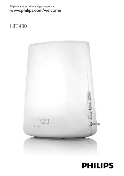 Philips HF3480 Wake-up Light User Manual - cover page