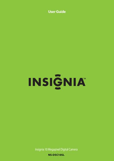 Insignia NS-DSC10SL Digital Camera User Manual - cover page