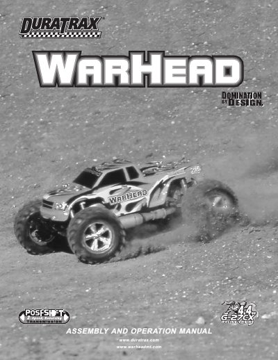 Duratrax Warhead MT Assembly and Operation Manual - cover page