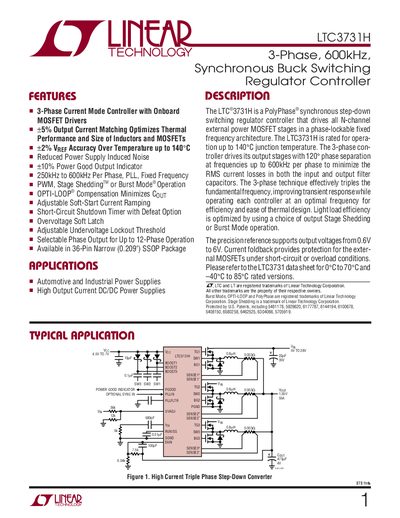 Linear Technology LTC3731H Datasheet