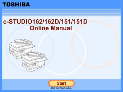 Toshiba e-STUDIO162/162D/151/151D User Manual