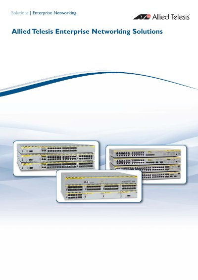 Allied Telesis Enterprise Networking Solutions Product Leaflet - cover page