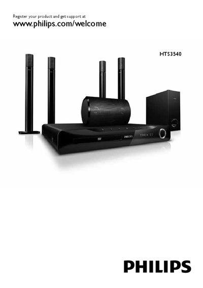 Philips HTS3540 User Manual - cover page