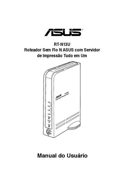 ASUS RT-N13U Wireless Router User Manual - cover page
