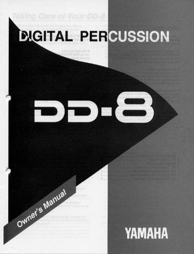 Yamaha DD-8 Digital Percussion User Manual - cover page