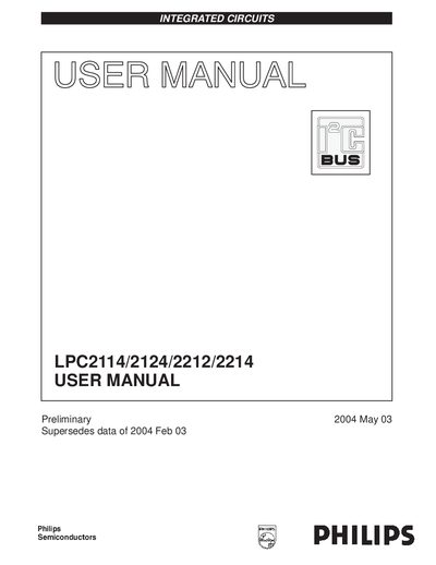 Philips LPC2114/2124/2212/2214 User Manual