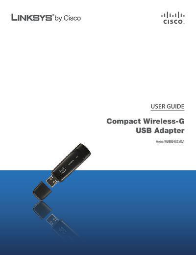 Linksys WUSB54GC Compact Wireless-G USB Adapter User Guide - cover page