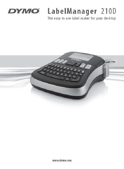 DYMO LabelManager 210D User Manual - cover page