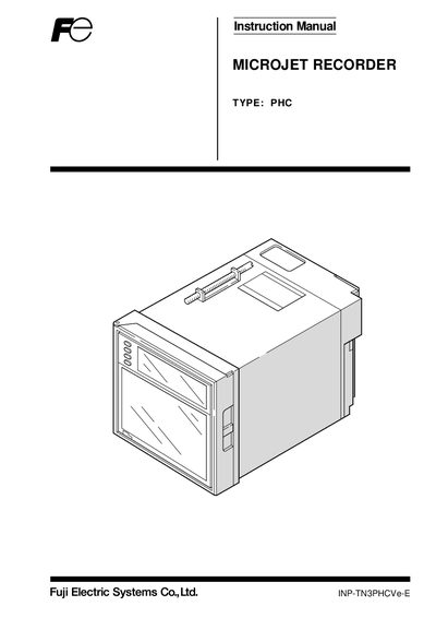 Fuji Electric INP‑TN3PHC Microjet Recorder Manual - cover page