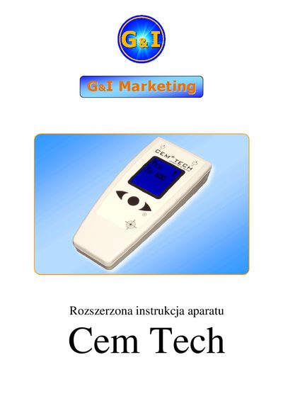 Cem Tech Extended Instruction Manual - cover page