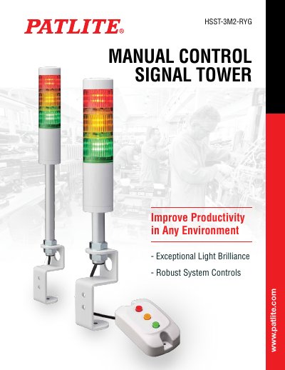 PATLITE HSST-3M2-RYG Manual Control Signal Tower User Manual