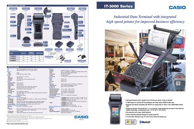 Casio IT-3000 Series Product Guide - cover page