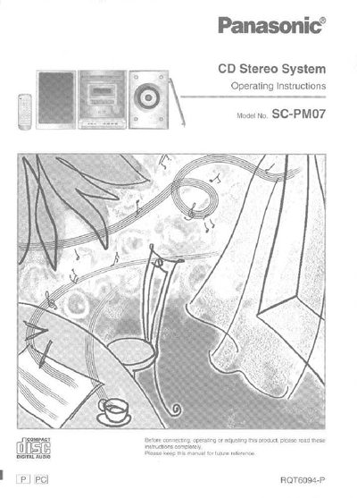 Panasonic SC-PM07 CD Stereo System Operating Instructions - cover page