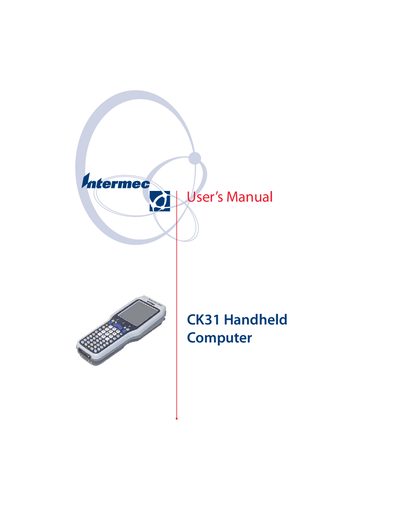 Intermec CK31 Handheld Computer User Manual - cover page