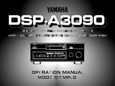Yamaha DSP-A3090 Guide to System Connection - cover page