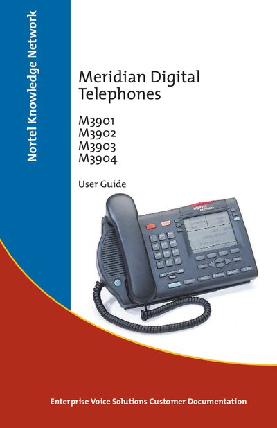 Meridian M3901/M3902/M3903/M3904 User Guide - cover page
