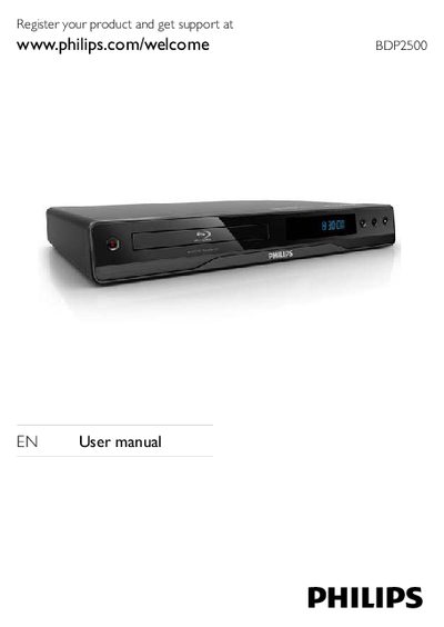 Philips BDP2500 User Manual - cover page