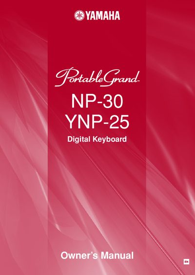 Yamaha NP-30/YNP-25 Owner’s Manual - cover page