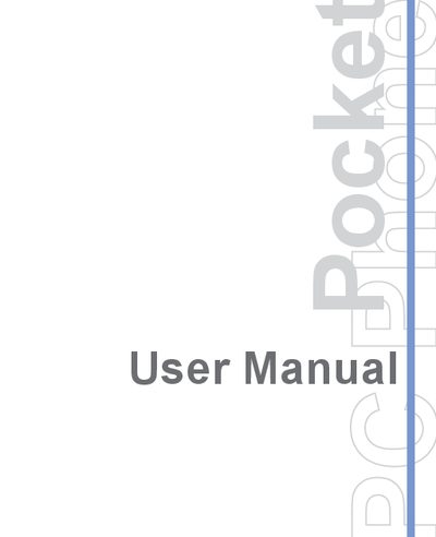 Pocket PC Phone User Manual - cover page